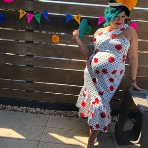Poppy retro maternity dress